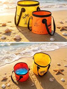 Cubo de agua plegable, cubo de camping portátil, cubo plegable para lavar el coche, cubo de agua para pesca, equipo de viaje al aire libre - Multicolor - Ver 6