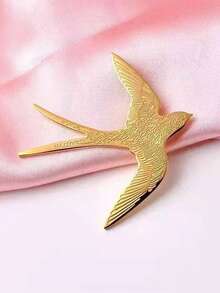 Vintage Embossed Swallow Brooch, Luxury Suit Pin, Unisex Clothing, Bag, Hat Decoration Gift - Swallow - View 6