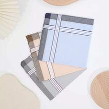 3/6pcs/Stylish Distressed Sweat-Absorbent And Stain-Resistant Handkerchief, Soft Suit Pocket Square Sweat Towel, Vintage Retro Small Square Handkerchi - Multicolor - View 8