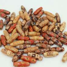 100Pcs 23x8mm Flower Wood Beads, Woven Hair Accessories & DIY Jewelry Making Supplies For Braiding Crafts - 100pcs - View 8