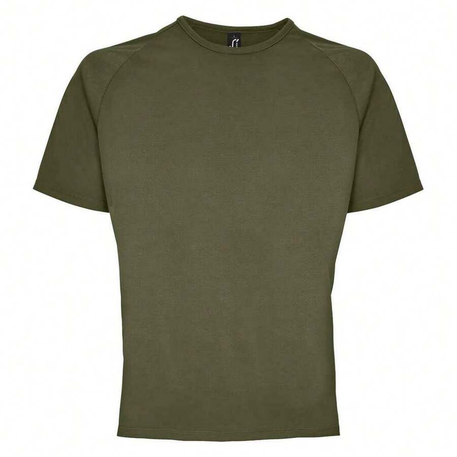 SOLS Mens Sporty Short Sleeve Athletic Sport Performance T-Shirt - Army - View 1