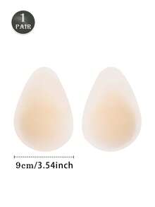 1對隱形乳貼，可重複使用矽膠胸部提升墊，防水防汗，適用於泳裝、比基尼、旅行與度假 - 銀色 - 查看 11