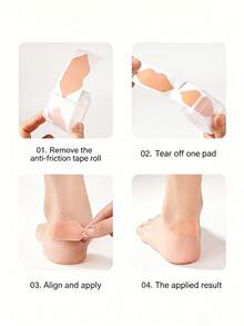 Anti-Blister Multi-Purpose Protective Pads, Heel, Toe And Hand Friction Protection Stickers, Waterproof Skin-Friendly Adhesive, Durable And Long-Lasting, Suitable For Shoes And Daily Use, Lightweight And Comfortable, Affordable Foot Care, Ideal Gift For Women And Students - Multiple Styles - View 7