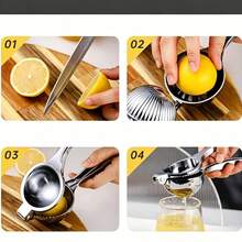 Portable Aluminum Citrus Juicer, Manual Lemon Squeezer With Non-Slip Handle, For Fresh Juice - Multicolor - View 3