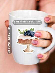 50 piezas de pegatinas de estilo campestre francés juguetón, calcomanías de gatos florales de acuarela y muebles vintage, adecuadas para decoración de cuadernos, relleno de bolsas de regalo y entusiastas de manualidades de estilo campestre, útiles escolares - 7*6*1 - Ver 5