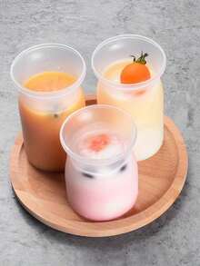 8pcs Yogurt Pudding Cups, Suitable For Refrigerator And Oven, Mousse, Jelly, Fruit Cup With Lid, Perfect For Party, Birthday, Picnic And Various Holiday Dessert Table Decor - Multicolor - View 2