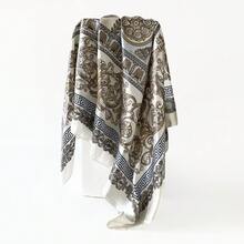 Minimalist Printed 90cm Square Scarf, Spring New Headscarf, Versatile Women's Belt, Bag Accessory, Ribbon, Headscarf, Hair Accessory, Fashion Scarf - Multicolor - View 6