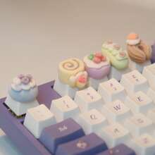Cute 3D Macaron Color Artisan Keycaps, Suitable For Mechanical Keyboards, MX Cross Axis, Custom Keyboard Decoration, 1pc/5pcs - View 4