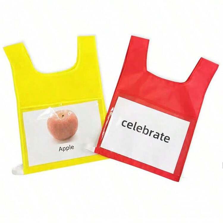 hoojojo 1Pc Interactive Card Insert Vest, 4 Colors, Pocket Vest, Classroom Game Prop, Group Competition Game Prop, Competition Vest, Teacher Teaching Aid, Back-To-School Classroom. - Multicolor - View 9