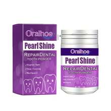 50g Purple Tooth Cleaning Powder + 50g Tongue Cleaning Set, Gentle Cleaning Teeth Yellow Stains Tooth Cleaning Powder, Tongue Cleaning Oral Care Fresh Breath - Mint - View 7