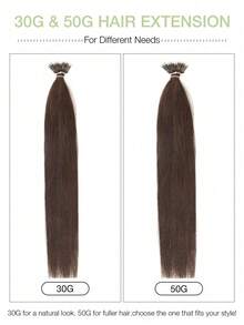 Extensiones de cabello humano real de 12-22 pulgadas con anillos nano, cabello humano Remy liso y recto, mechas de cabello con anillos nano, extensiones de cabello con nano puntas, para mujeres - S2 - Ver 6
