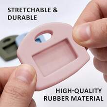 20/10/5/3/2/1pc Silicone Key Caps With Labels Keychains - Color Coded, Suitable For Home, Office, Residential Keys, Key Head Protection Covers, Identification Label System, Silicone Key Covers For Key Identification (Pendant Not Included) - Multicolor - View 8