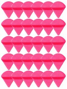 50/40/30/20PCS Multi-Color Makeup Sponge Puff Set Triangle & Teardrop Shaped Blenders, Reusable Cosmetic Sponges For All Makeup Types - Hot Pink - View 11