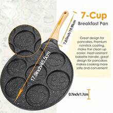 Face Pancake Pan | 7-Cavity Nonstick Griddle For Eggs & Mini Pancakes, Heavy Duty Aluminum Breakfast Skillet, Fun Weekend Brunch & Self-Care Gift - View 2