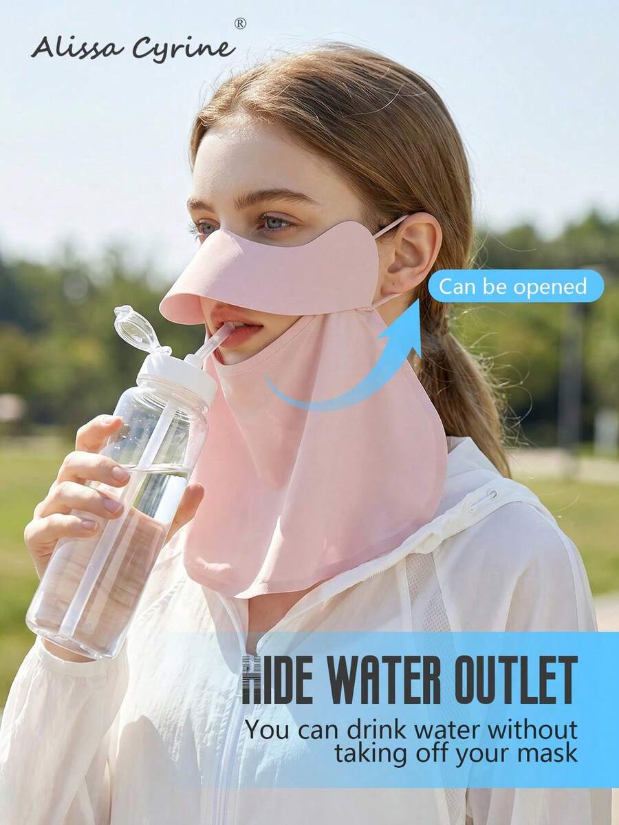 女款 3D 立體貼合防 UV 面罩,附飲水孔,透氣網布全臉防護,便攜設計,適合騎行與戶外日常配戴 - 彩色 - 查看 1
