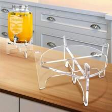 Beverage Dispenser Rack, Acrylic Material, Can Hold Beverage Glass Jars And Water Bottles, Floor-Standing Water Bottle Rack Base, Suitable For Parties, Home, Catering Events, Maximum Diameter 7.87 Inches - Transparent - View 1