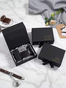 1 pieza - Caja de regalo con cinta personalizada con nombre, caja de regalo plegable, caja de regalo magnética, caja de regalo de boda, caja de regalo nupcial con nombre personalizado, tapa de caja de regalo personalizada y cinta de regalo, regalos de boda personalizados y regalos nupciales con diseño personalizado, diseña tu propio B - Multicolor - Ver 5