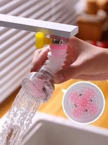 Adaptador de grifo ajustable, giratorio y extensible con clip de fijación, diseño flexible fácil de instalar. Esencial para cocina y baño, cabezal de grifo a prueba de salpicaduras, potenciador de presión de agua, filtro giratorio universal, aireador de boquilla purificadora de agua de cocina, ahorrador de agua - A - Ver 5