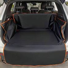 1 buah Alas Bagasi Mobil Tahan Air untuk Hewan Peliharaan - Dapat Dicuci dengan Mesin, Perlindungan Anti Debu, dengan Lis Oranye, Cocok untuk Kucing dan Anjing, Hitam, Bahan Mudah Dibersihkan untuk Perawatan Interior Kendaraan - Alas hewan peliharaan di dalam mobil - View 12