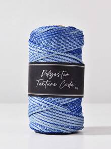 1pc 5mmTwo-Tone Polyester Texture Code Braided Cord, Durable Macrame Rope For DIY Plant Hangers, Bags & Bohemian Decor - Multicolor - View 30
