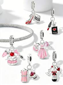 1pc Fashionable Gingerbread, Cocoa, Coffee, Turkey Beaded Pendant, Suitable For Women Bracelet DIY Jewelry Making - Gather - View 1