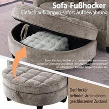 Multifunctional Sofa, 2-In-1 Sofa Bed, Storage Ottoman, Breathable Skin- Fabric, - Eucalyptus Wood, Suitable For Small Living Rooms, Studies, And Bedrooms. - 棕色 - 查看 8