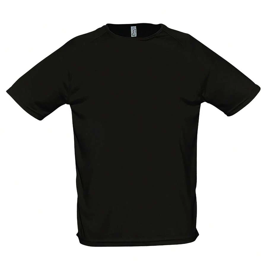 SOLS Mens Sporty Short Sleeve Athletic Sport Performance T-Shirt - Black - View 1