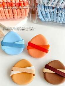 20piezas/paquete Borlas de Polvo de Doble Cinta y Doble Color, Empaque de Bolsa de Pan, Adecuado para Varios Cosméticos, Primer, Base, Corrector, Aplicación de Maquillaje Fácil sin Absorber Polvo, Multiusos, Uso Seco y Húmedo, Esencial Cosmético, Herramienta de Maquillaje Imprescindible para Principiantes - Multicolor - View 6