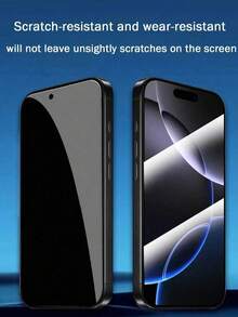 ZYSHI 6片裝隱私螢幕保護貼，相容 iPhone 17/16/16e/15/14/13/13 Pro/12/11/17 Pro Max/17 Air/16 Pro Max/15 Pro Max/14 Pro/Plus/Mini/X/XR/XS Max/7/8/SE2/SE3，9H+ 強化玻璃，防刮，全螢幕覆蓋，防窺隱私 - 6pcs Privacy Glass - 查看 7