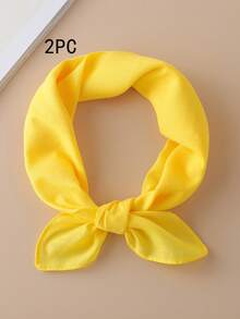 1pc Solid Color Versatile Bandana, Classic Tie Knot Style, Suitable For Sports, Outdoor Activities, And Cycling Bandana,Hair Band,Head Band Ideal For Dressing Up Your Look - Yellow - View 7