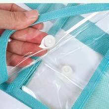 Transparent Dual-Handle PVC File Bag, Large Capacity Waterproof Storage Tote, Macaron Color Portable Document Handbag, Student Homework & Textbook Organizer, Office Paper & Stationery Storage Bag, Tutoring Supplies,Back To School - W - View 5