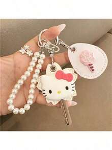 1 llavero mini con tarjetero de Hello Kitty de Sanrio, ideal para Halloween, Navidad, graduación, decoración del hogar, novia, fiestas, cumpleaños de amigos y para la escuela. - Multicolor - Ver 7