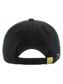 1pc Classic Unisex Cotton Adjustable Low-Profile Baseball Cap – Minimalist Dad Hat - Black - View 6