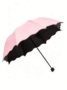 1 pieza Paraguas mágico que cambia de color, el patrón floral aparece cuando se moja, paraguas mini portátil plegable con protección UV contra el sol y la lluvia, adecuado para viajes, vacaciones y desplazamientos diarios - Multicolor - Ver 11