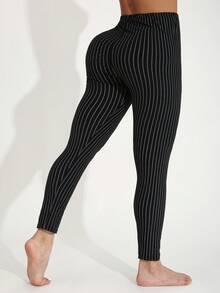 Spring Summer Casual Women Elastic Black Tight Pant With Polka Dot Print Home Lifting Buttocks Leggings Outdoor Vacation Walking Fitness Cropped Pants - Multicolor - View 75