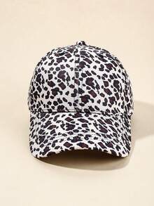 1 pieza Gorra de béisbol ajustable con estampado de leopardo, gorra de béisbol con protección solar para exteriores, estilo primavera/otoño - Leopardo - Ver 6