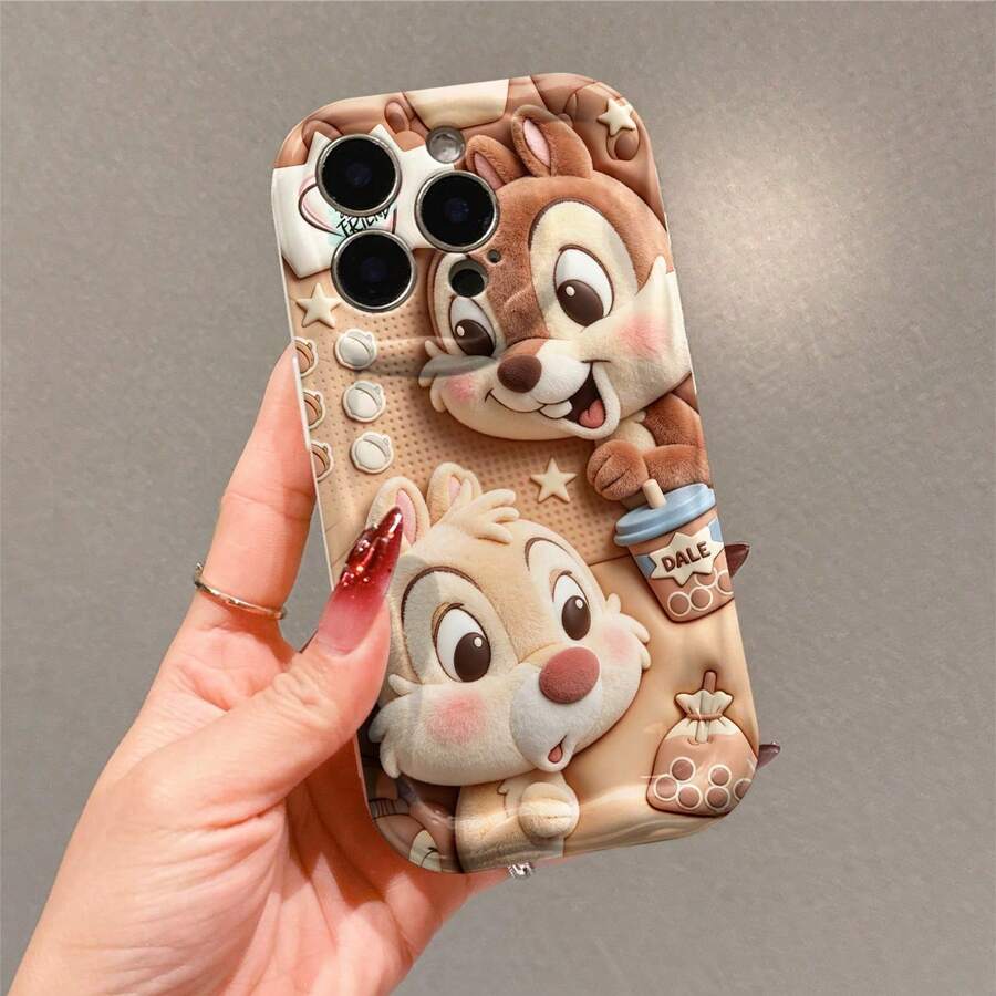 Disney Stitch Phone Case, Official Disney Lilo & Stitch Character Design, Cute Stitch With Heart Balloon On Pastel Background Protective Cover. Compatible With 17, 16, 15, 14, 13, 12, 11 Pro Series, Featuring Stitch Holding A Polka Dot Heart Balloon Against Stacked Pastel Layers, Perfect For Disney Fans And Stitch Lovers To Showcase Their Favorite Character, Ideal For Birthdays, Holidays, Annivers - 白色 - 查看 1