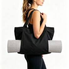 Yoga Mat Storage Fabric Tote Bag, Large Capacity Sports Fitness Bag, Wide Strap Commuter Shoulder Bag, Lightweight And Durable Bag - Multicolor - View 15