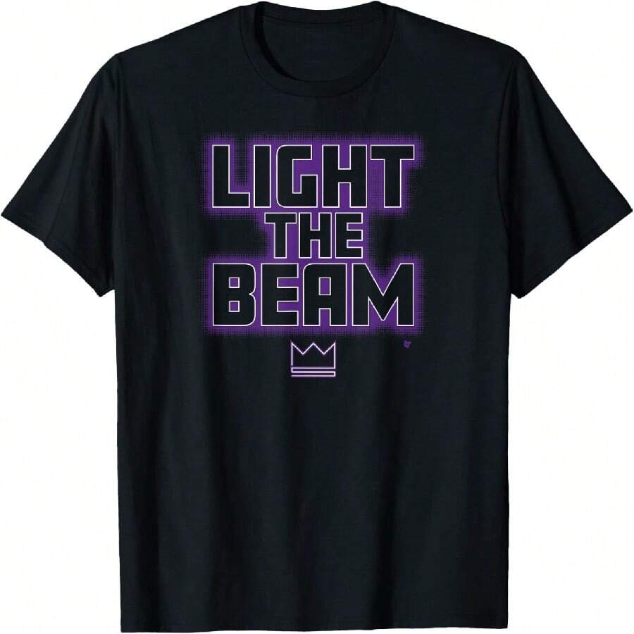 Light The Beam - Sacramento Basketball T-Shirt - Black - View 1
