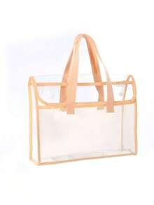1pc Transparent Waterproof Expandable File Bag, High-Quality Portable Transparent Folder, Suitable For Office, School, Halloween, Thanksgiving, Christmas, Travel, Shopping And Other Activities - Multicolor - View 9