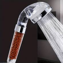 Transparent Visible Mineral Filter Pressurized Handheld Shower Head, Multi-Layer Tourmaline Bead Hard Water Softening Shower Sprayer For Skin & Hair Care - Shower Head - View 2