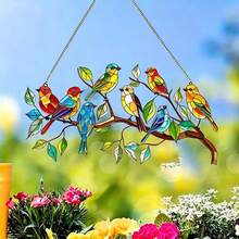 Cross-Border Acrylic Bird Decorative Sign Plaque Bird Wall Hanging Multi-Purpose Hanging Ornament - Multicolor - View 8