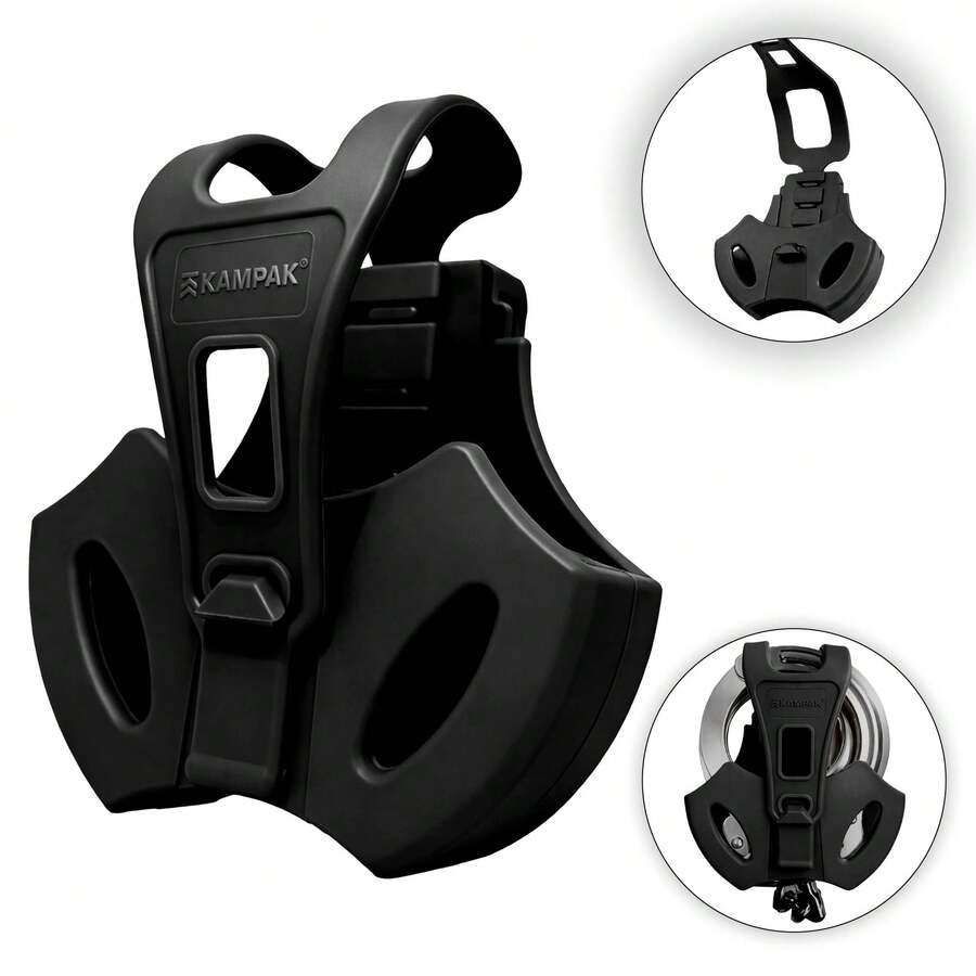 Porta Esposas Kampak KW295 Polímero de Alta Resistencia, Funda para candado de mano - NEGRO - Ver 1