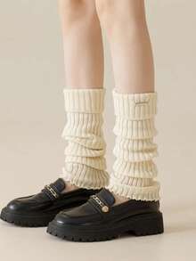 Calentadores de piernas de moda, cálidos, acanalados y plisados para otoño/invierno - Multicolor - Ver 5