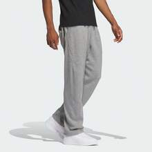 Adidas All Szn Full Length 3D Solid Color Letter Embroidery Details Loose Knit Sweatpants Men's Medium Heather Grey - Medium Gray Hemp - View 2
