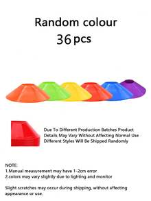 12/36pcs Football Training Cones Agility Markers, Sports Training Equipment, Suitable For Football Basketball Speed Training, Footwork Drills, Coordination Training, Field Training, Obstacle Markers, Suitable For Instruction, Fitness Training And Sports Training Classes - Multicolor - View 13