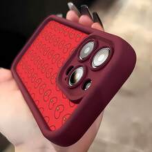 Patrón de amor Tata BT21 rojofunda de teléfono Fundas compatibles con ,Apple,VIVO,OPPO,,, y Honor.Fabricadas en silicona TPU,ofrecen protección contra golpes y caídas. - Burdeos - Ver 5
