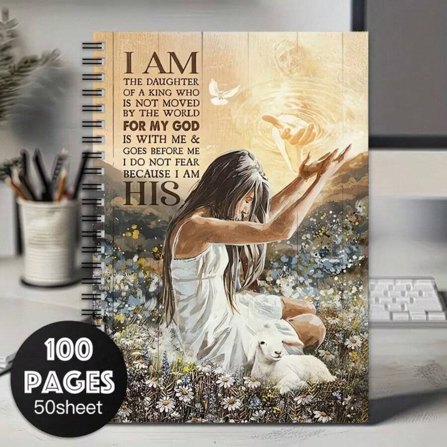 A Motivational Spiral Notebook For The King'S Daughter, Featuring Christian Scripture For Women, Perfect Daily Supplies For Friends, Family, And Colleagues, Ideal For Everyday Planning School Supplies - A - View 1