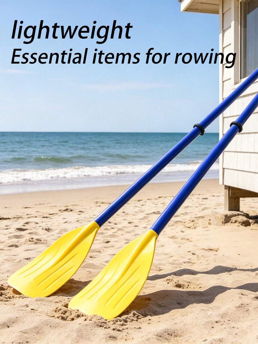 2pcs 45-Inch Kayak Paddles, Portable Canoe And Kayak Accessories, Detachable Floating Kayak Oars Boat Raft Canoe Paddles Tools, Suitable For Inflatable Boats And Kayaks - Multicolor - View 1