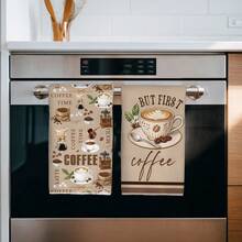 MEMNUN 2 Peças Toalhas de Cozinha Vintage com Estampa de Grãos de Café em Aquarela, Arte de Café Latte, Toalhas de Prato 15.75*23.62in(40*60cm) Microfibra Moderna Macia, Toalhas de Cozinha, Toalhas de Prato, Toalhas de Mão, Panos de Prato, Decoração para Casa, Decoração de Cozinha, Toalhas de Mão para Cozinhar e Assar, Acessórios de Cozinha, Laváveis em Máquina, Suprimentos de Limpeza, Adequado para Cozinha de Restaurante, Decoração de Casa e Presentes para Todas as Estações - Multicolorido - Visão 5